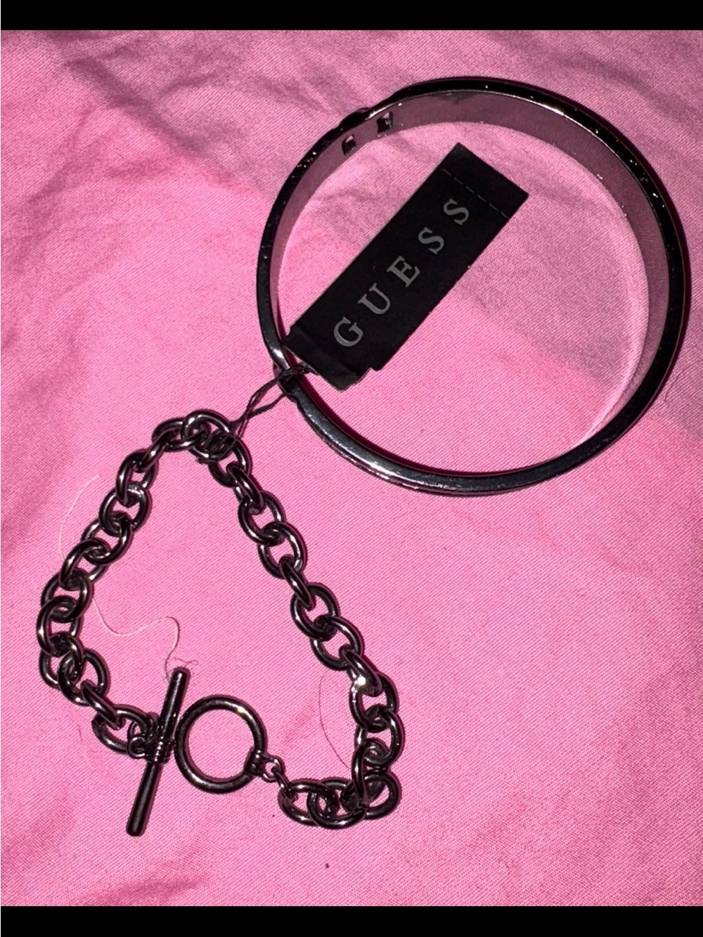 Guess glitter bangle bracelets